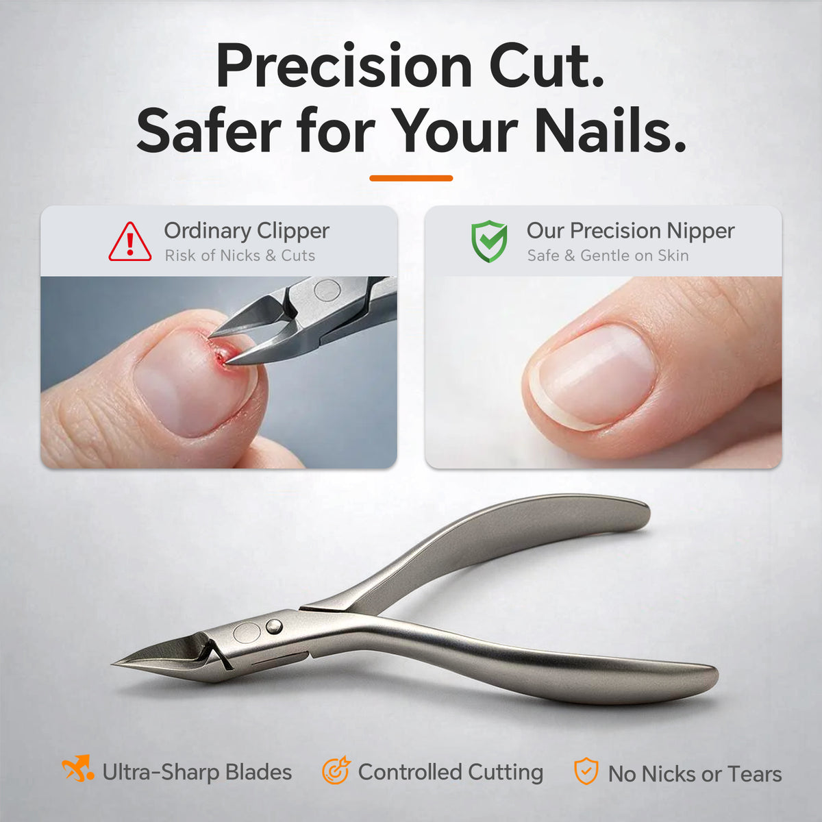 Zivoy Professional Nail Cutter - Swan-Inspired Manicure Tool, Ultra-Sharp Eagle-Beak Stainless Steel Groove Pliers for Embedded Nail Pedicure Care