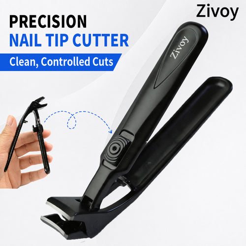 Zivoy Long Handle Toenail Clippers for Seniors, Heavy Duty Curved Head Nail Clippers with Lock, Extra Wide Grip for Thick Nails, Ergonomic Black Nail Cutter for Men & Women