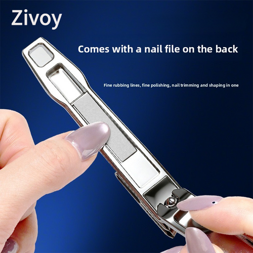 Zivoy Large Stainless Steel Manual Cut Clipper & Scissors Set - 360° Rotating Compact Tool, Portable Home Use Care Kit for Manicure, Pedicure & Nail Repair