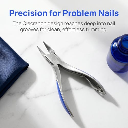 Zivoy | Straight Edge Toenail Clipper for Thick & Ingrown Nails (Blue)