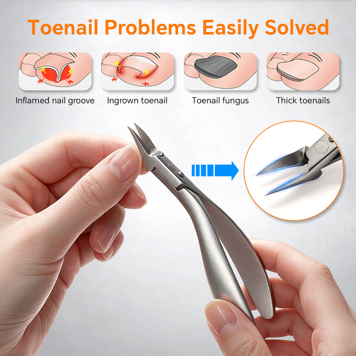 Zivoy Professional Nail Cutter - Swan-Inspired Manicure Tool, Ultra-Sharp Eagle-Beak Stainless Steel Groove Pliers for Embedded Nail Pedicure Care