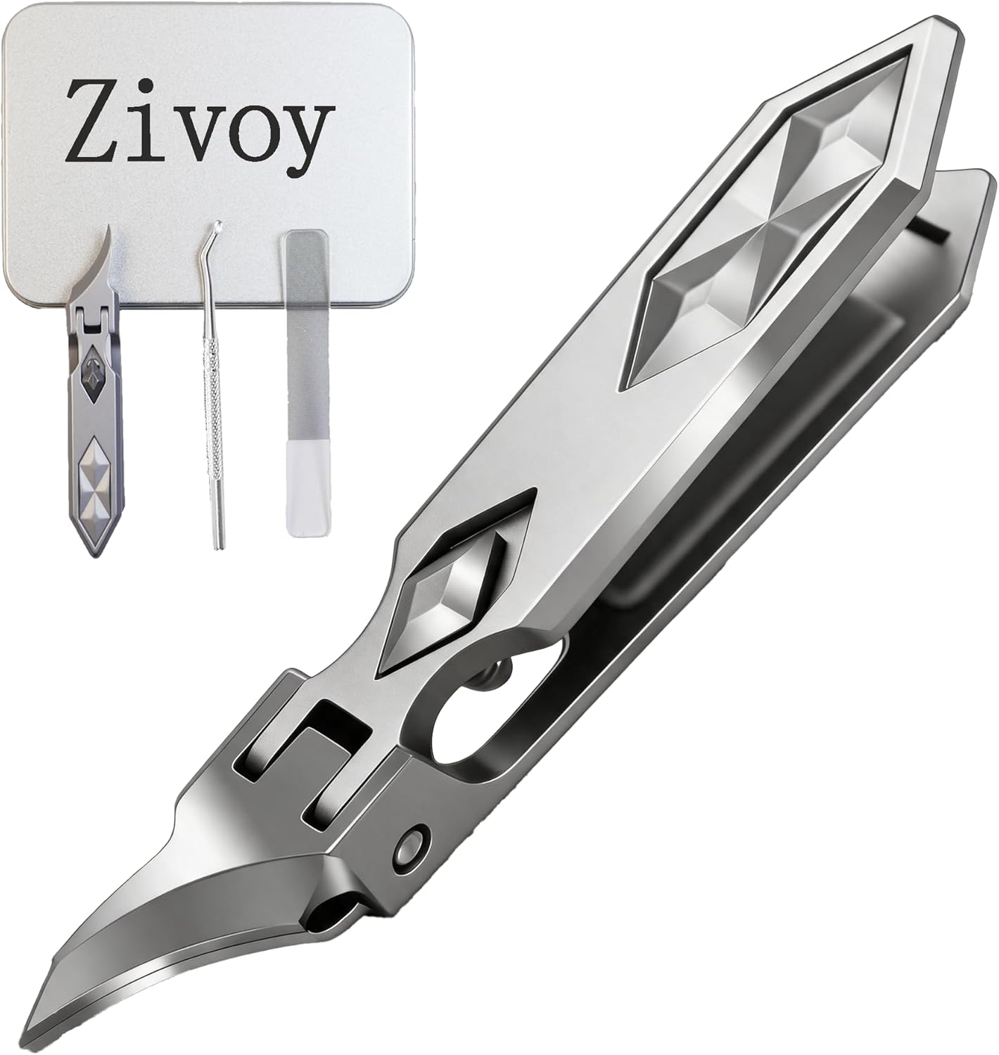 Zivoy | Long-Handle Extra-Sharp Angled Nail Clipper for Ingrown & Thick Nails