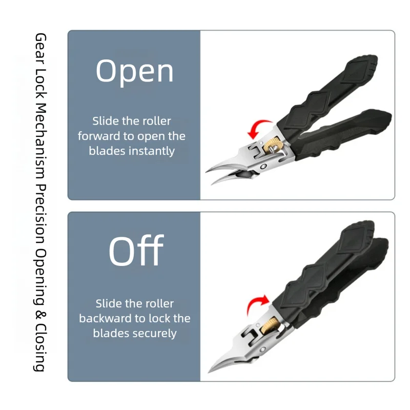 Zivoy | Professional Sharp Wide-Jaw Slanted Nail Clipper with Non-Slip Grip & 3-Piece Gift Set