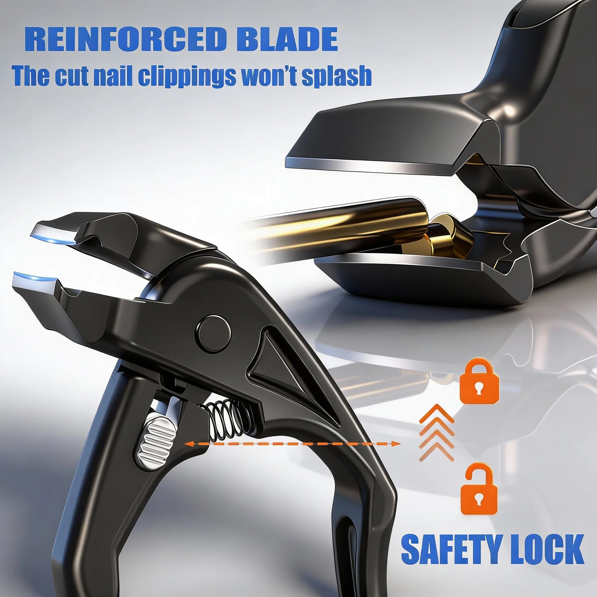Zivoy | Premium 40-Degree Angled Long-Handle Toenail Clipper with Safety Lock & Gift Set